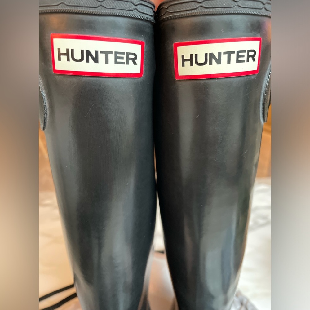 Hunter Women's Original Tall Matte Boots, Black, EU Size 38 - Picture 9 of 16